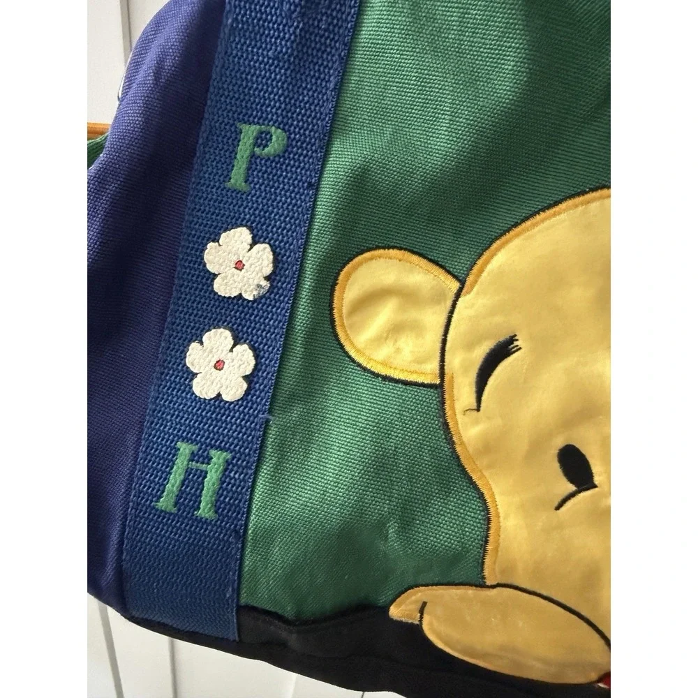 Vtg Disney Winnie The Pooh Kids Duffle Bag Carry-on Luggage Shoulder Strap